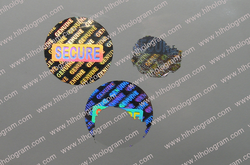 Secure hologram Tamper evident photo