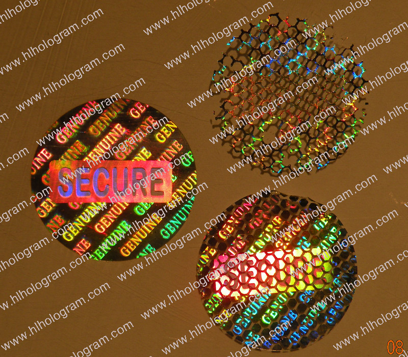 Secure hologram Tamper evident photo