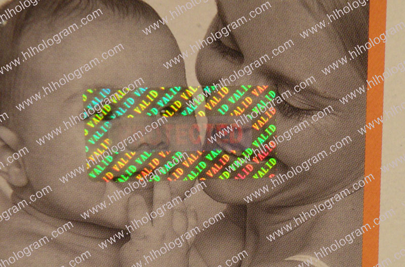 hologram sticker photo