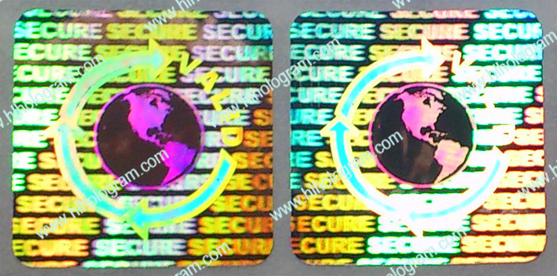 hologram sticker photo