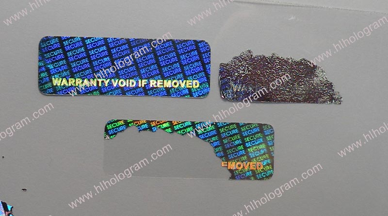 VOID WARRANTY VOID IF REMOVED Hologram Stickers Labels 30mm x 20mm Silver 