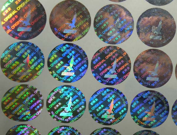 hologram sticker photo