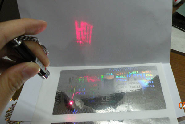 hologram sticker photo